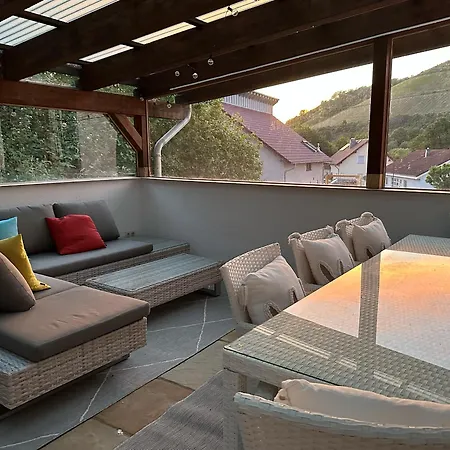 Luxus-familienvilla Mit Privatem Pool Und Xxl Whirlpool, Kamin, Grill & Blick In Weinberge Bockenau