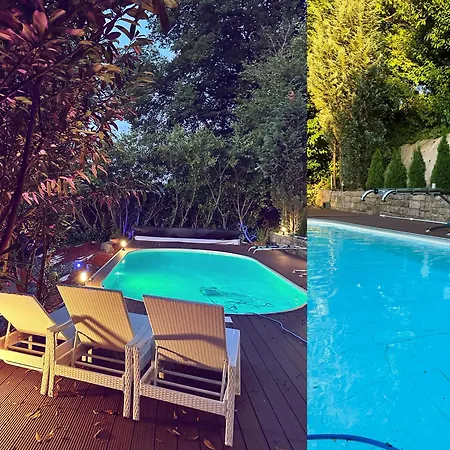 Luxus-familienvilla Mit Privatem Pool Und Xxl Whirlpool, Kamin, Grill & Blick In Weinberge Villa Bockenau