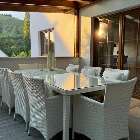 Luxus-familienvilla Mit Privatem Pool Und Xxl Whirlpool, Kamin, Grill & Blick In Weinberge Bockenau